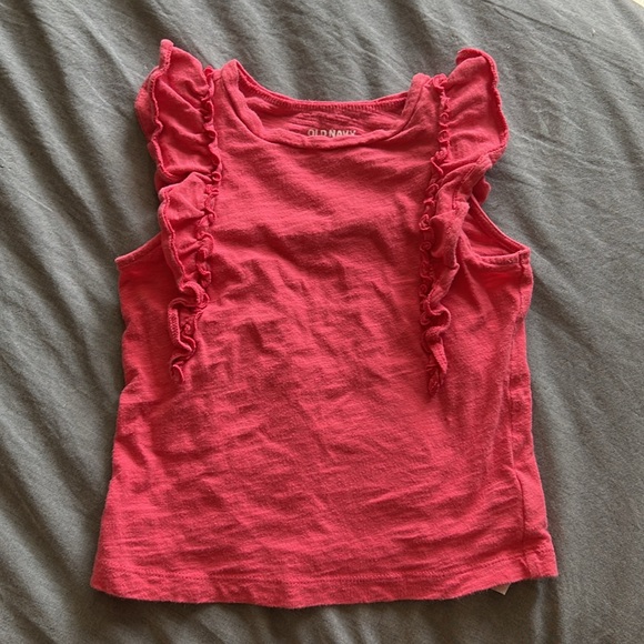 2x Old navy ruffle shoulders striped marinier tank top - Picture 5 of 6